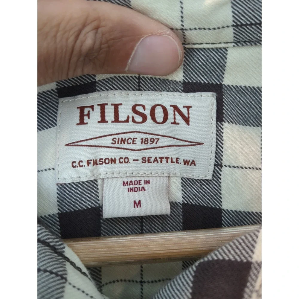 Filson USA Womens Size M Long Sleeve Plaid Flannel Shirt - Picture 3 of 7